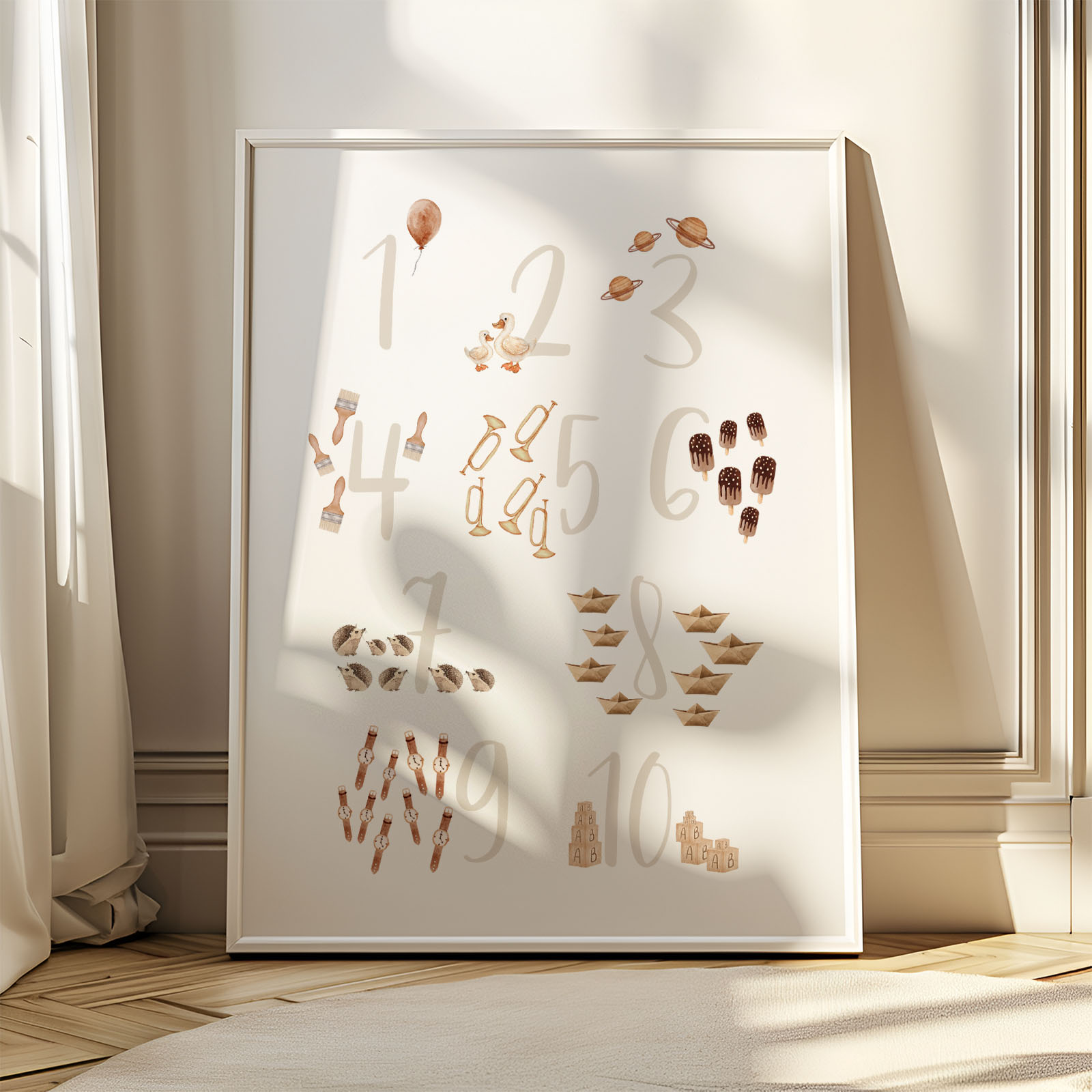 Poučni plakat abeceda in številke za otroško sobo - Vanja - slika 3