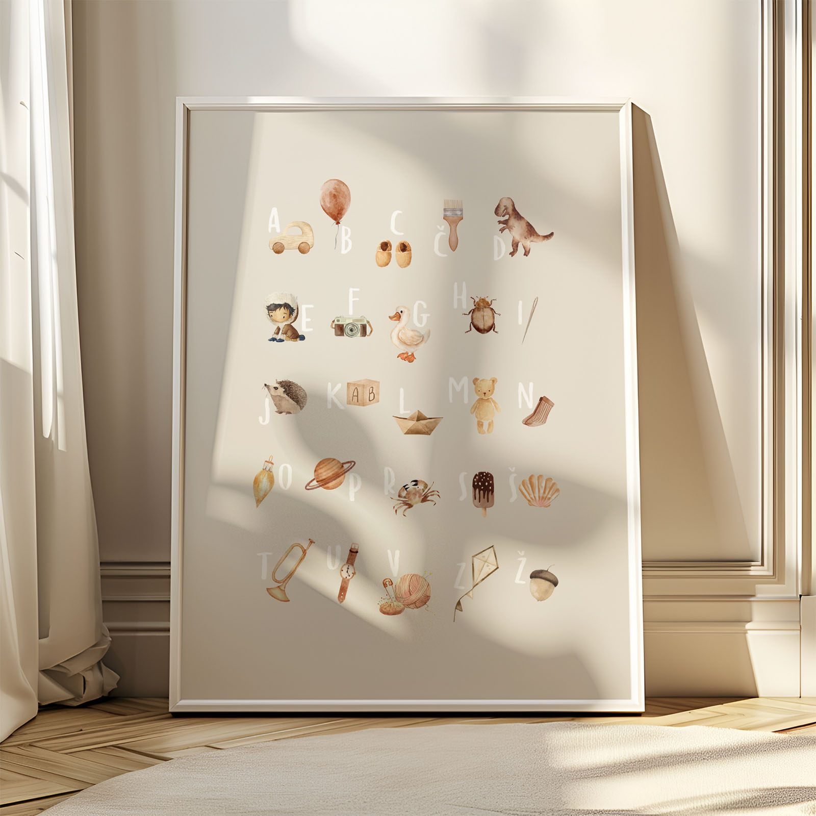 Poučni plakat abeceda in številke za otroško sobo - Vanja - slika 2