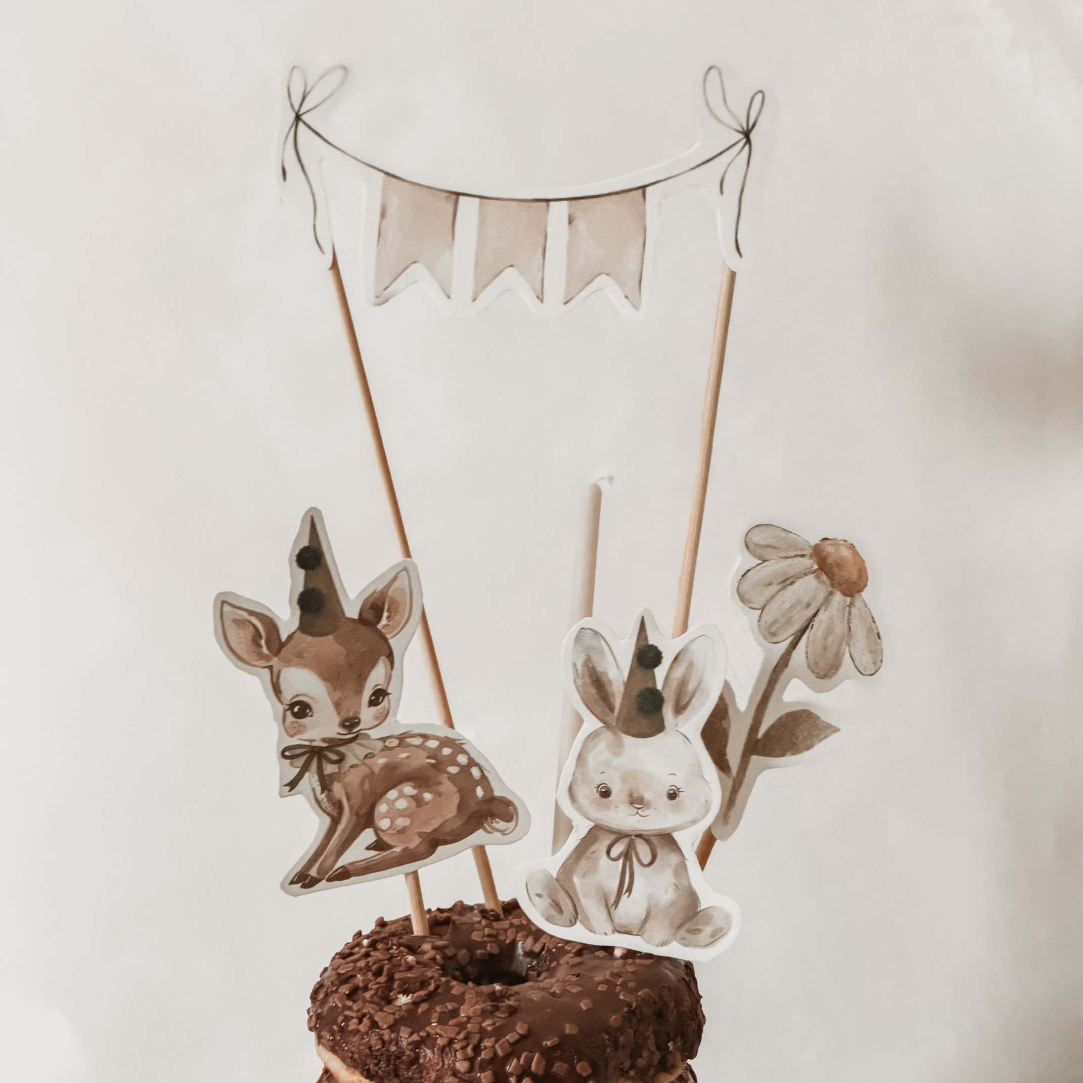 Cake topper - Gozdne živali