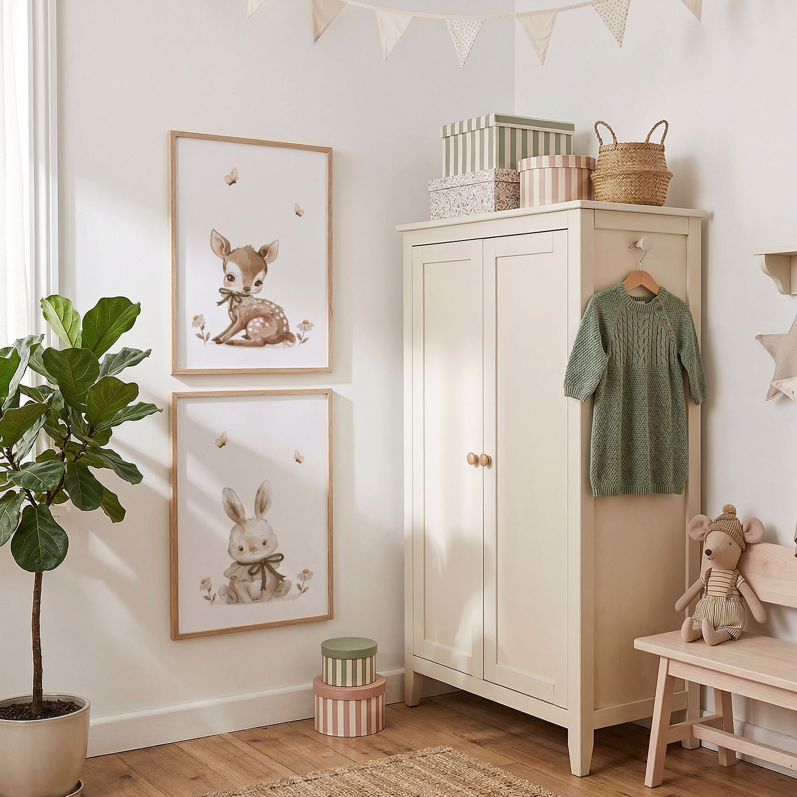 Dekorativni plakat za otroško sobo - Vanja in lev