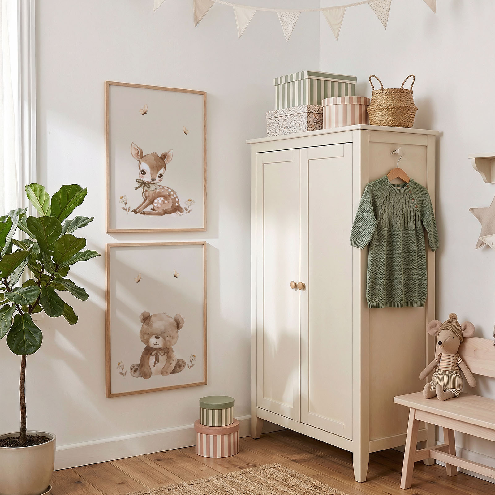 Dekorativni plakat za otroško sobo - Vanja in lev