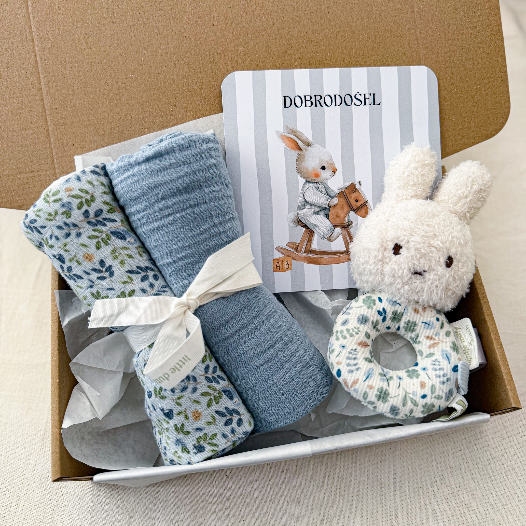 Darilni paket za novorojenčka - Zajček