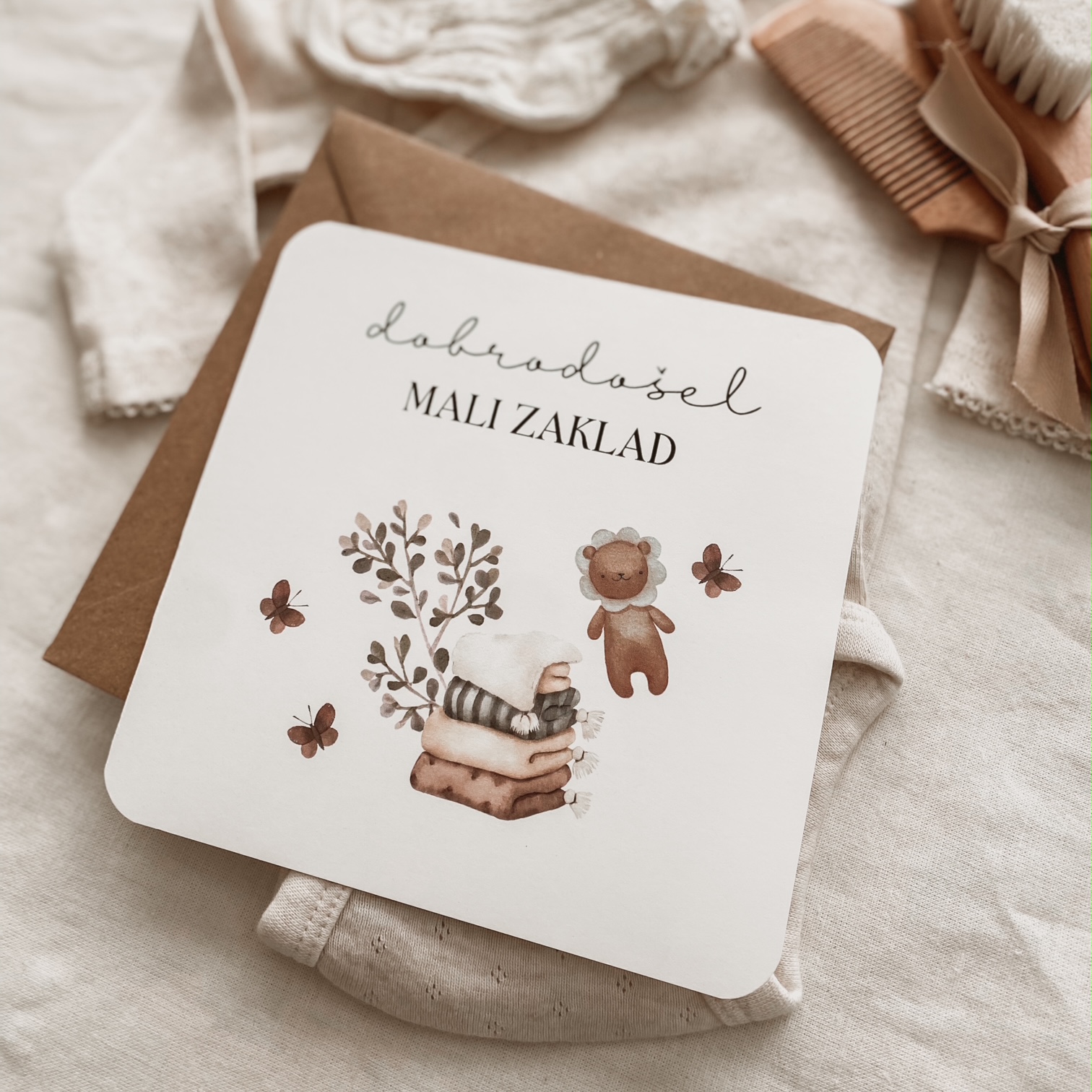 Čestitka ob rojstvu - Vanja in lev