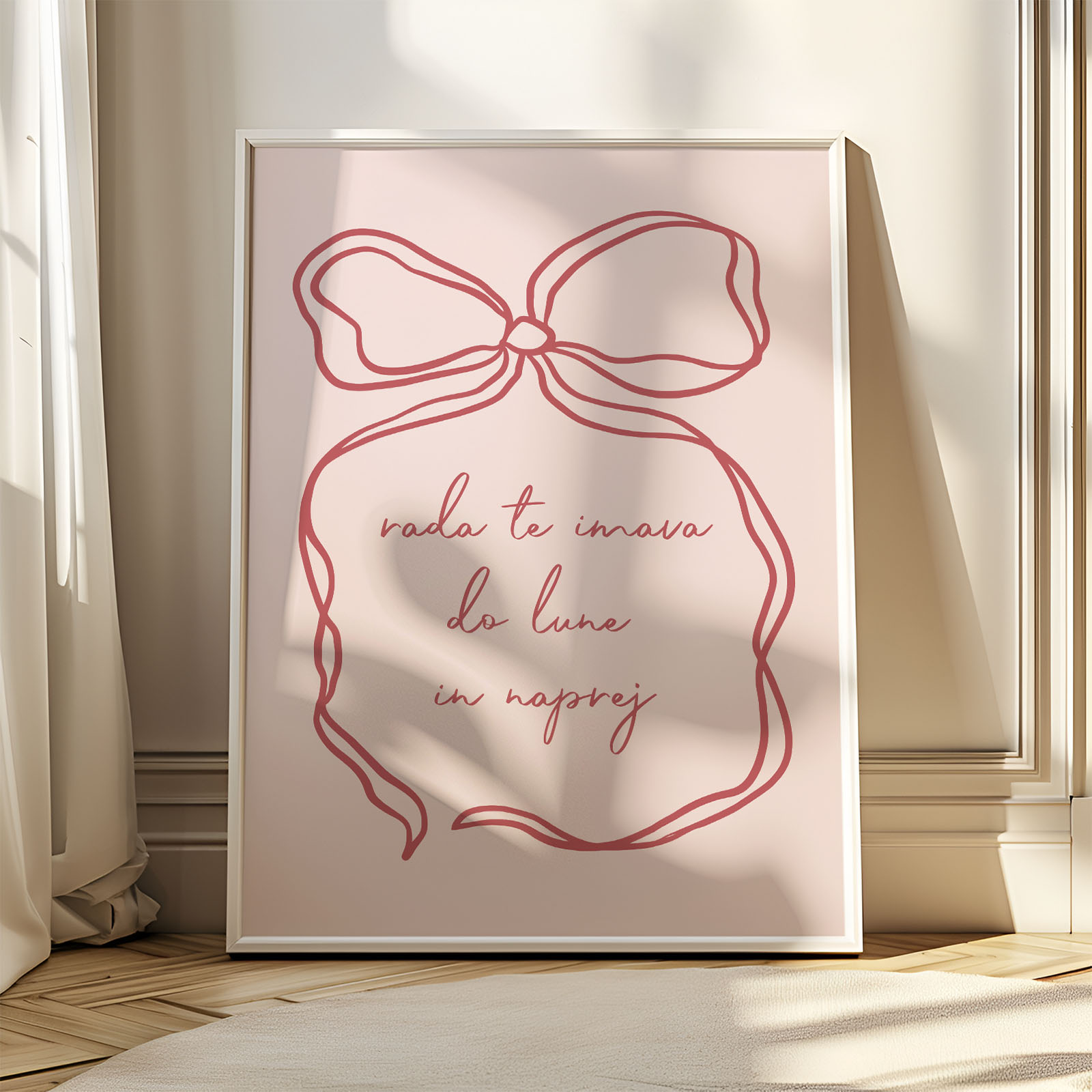 Dekorativni plakat z napisom za otroško sobo – nežen stenski dekor