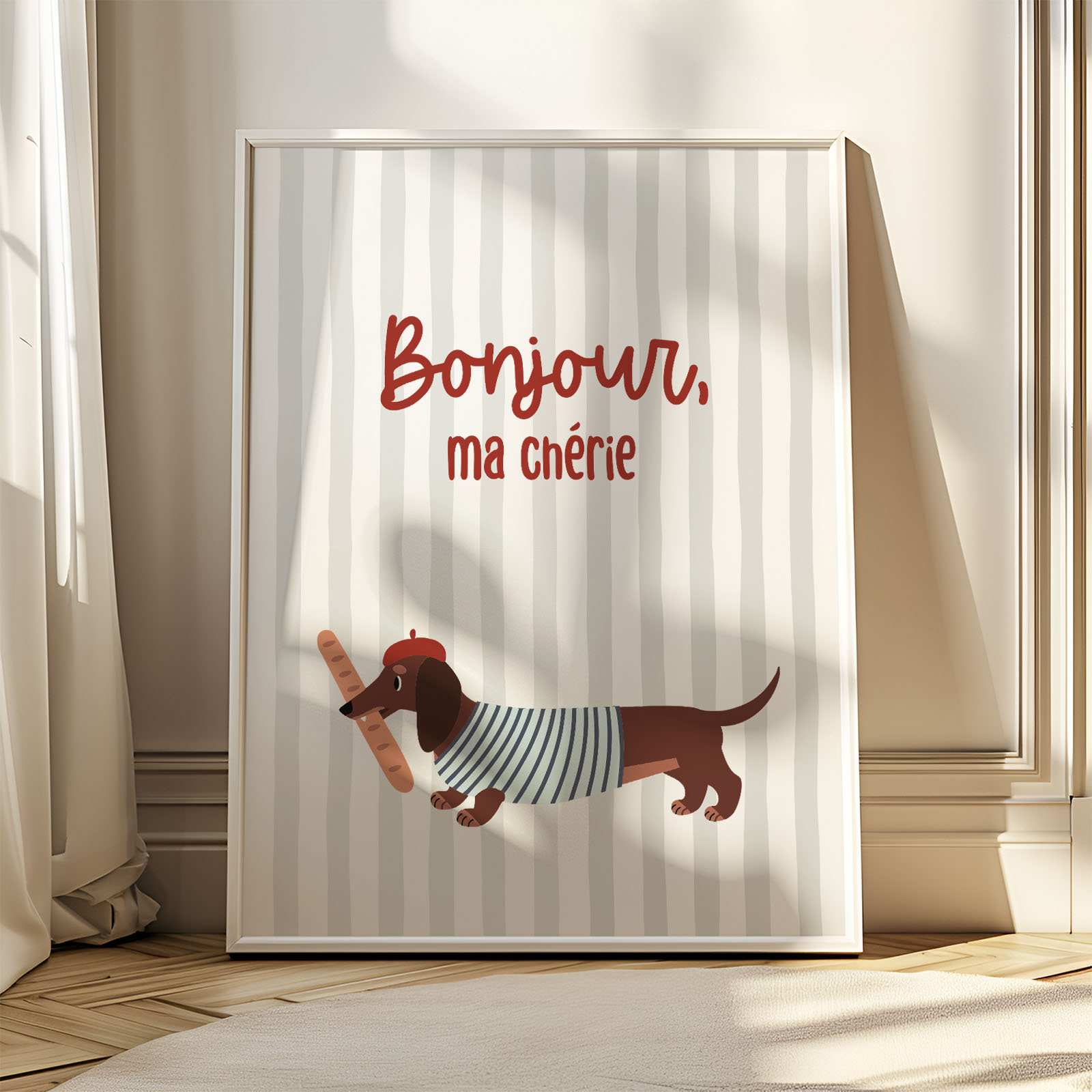 Dekorativni plakat za otroško sobo - Bonjour... - slika 2