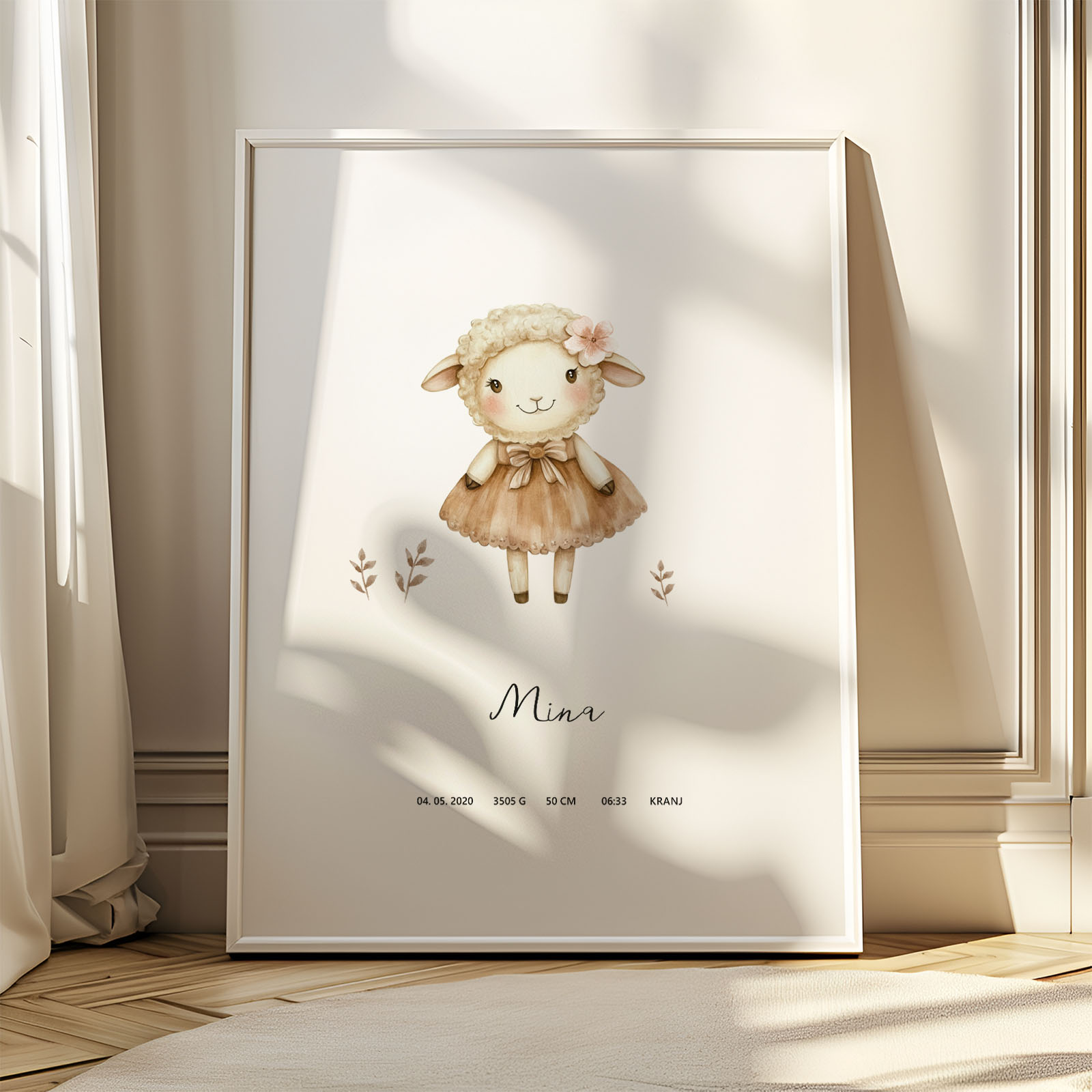 Rojstni print "ovčka"