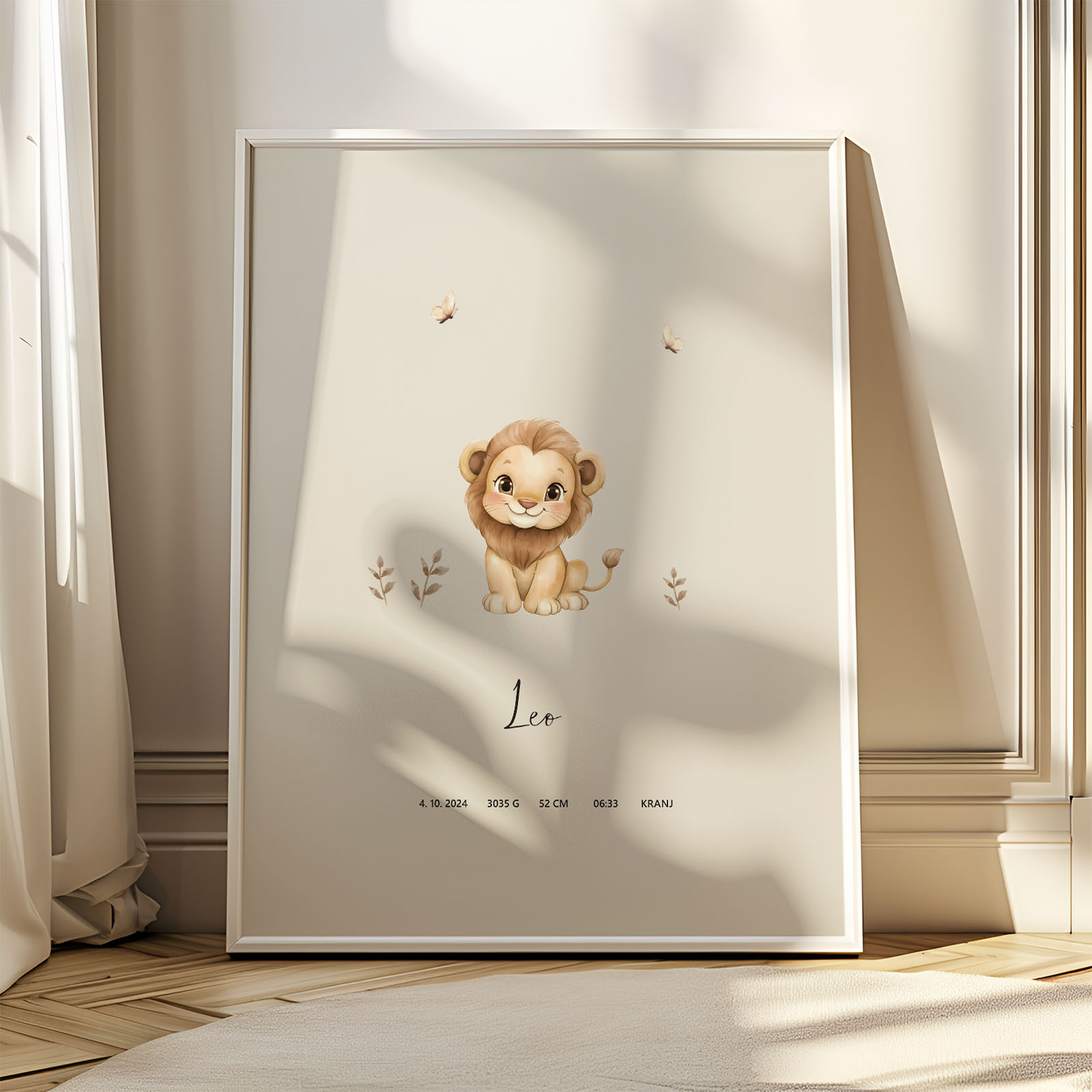 Rojstni print "safari živalice"