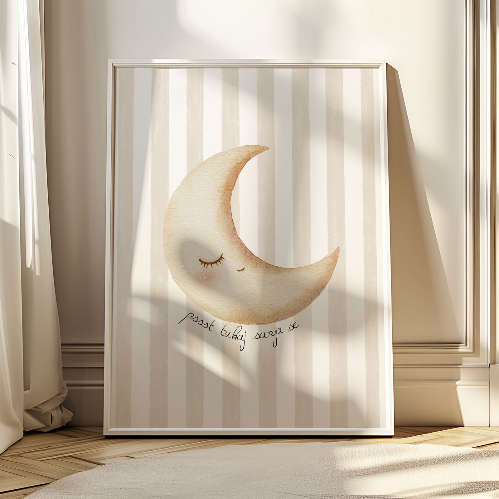 Dekorativni plakat z napisom za otroško sobo – nežen stenski napis