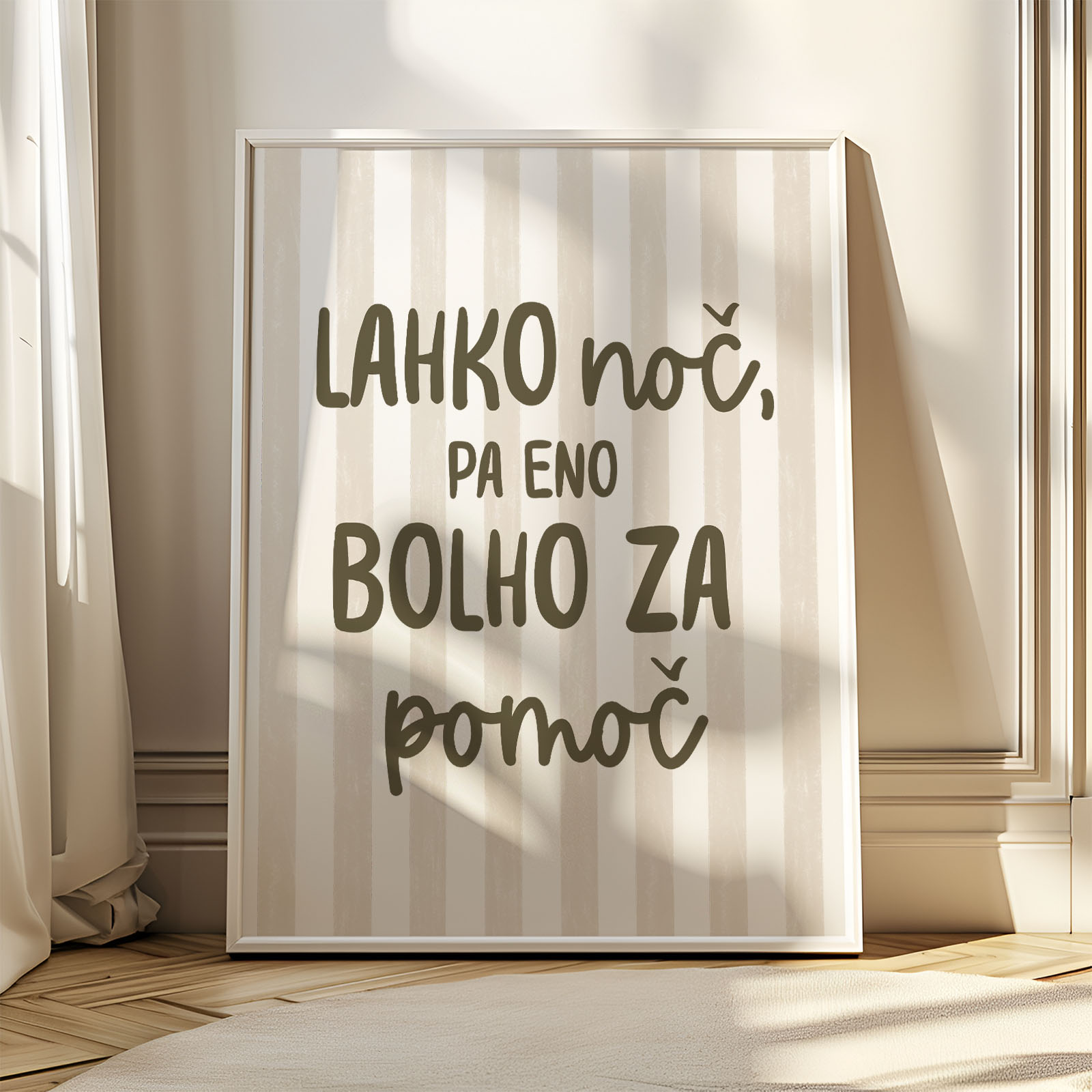 Dekorativni plakat z napisom za otroško sobo – nežen stenski napis