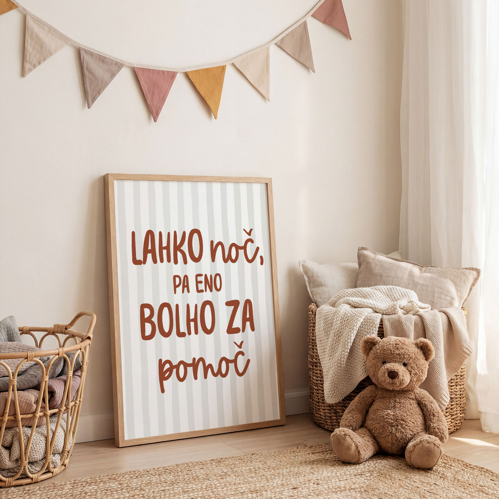 Dekorativni plakat za otroško sobo - Bolho za lahko noč - slika 6
