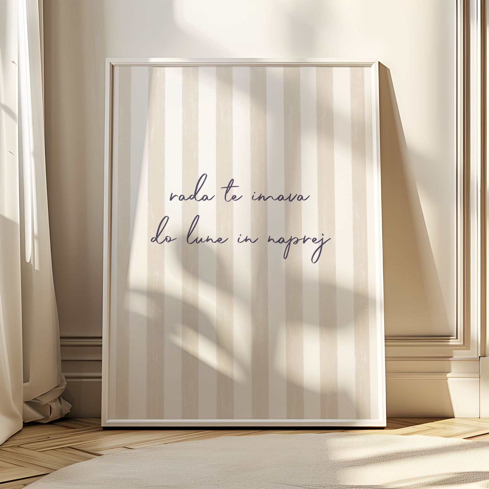 Dekorativni plakat z napisom za otroško sobo – nežen stenski napis