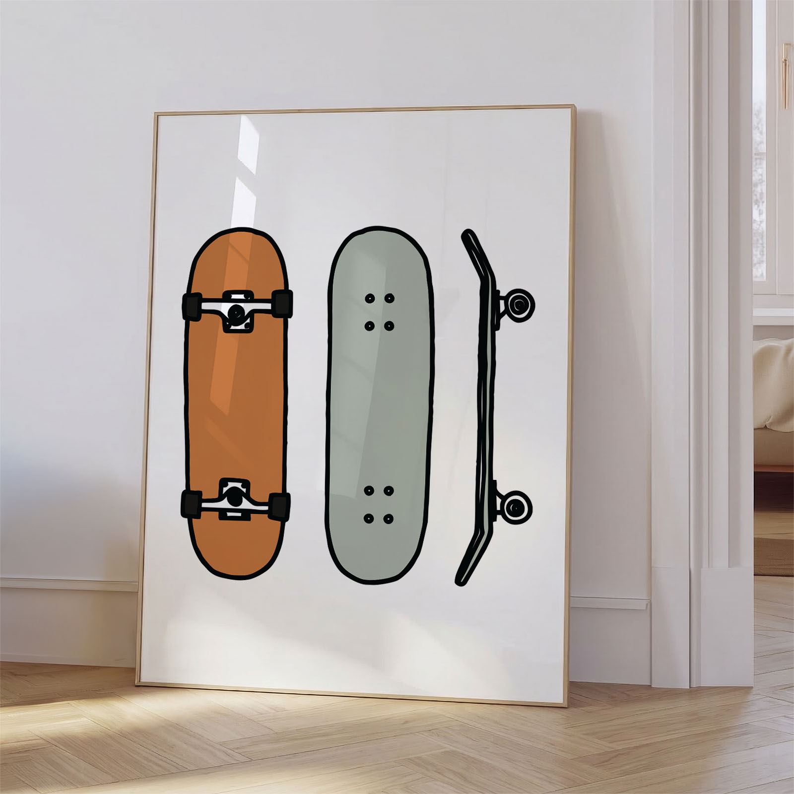 Dekorativni plakat za otroško sobo - Rolke