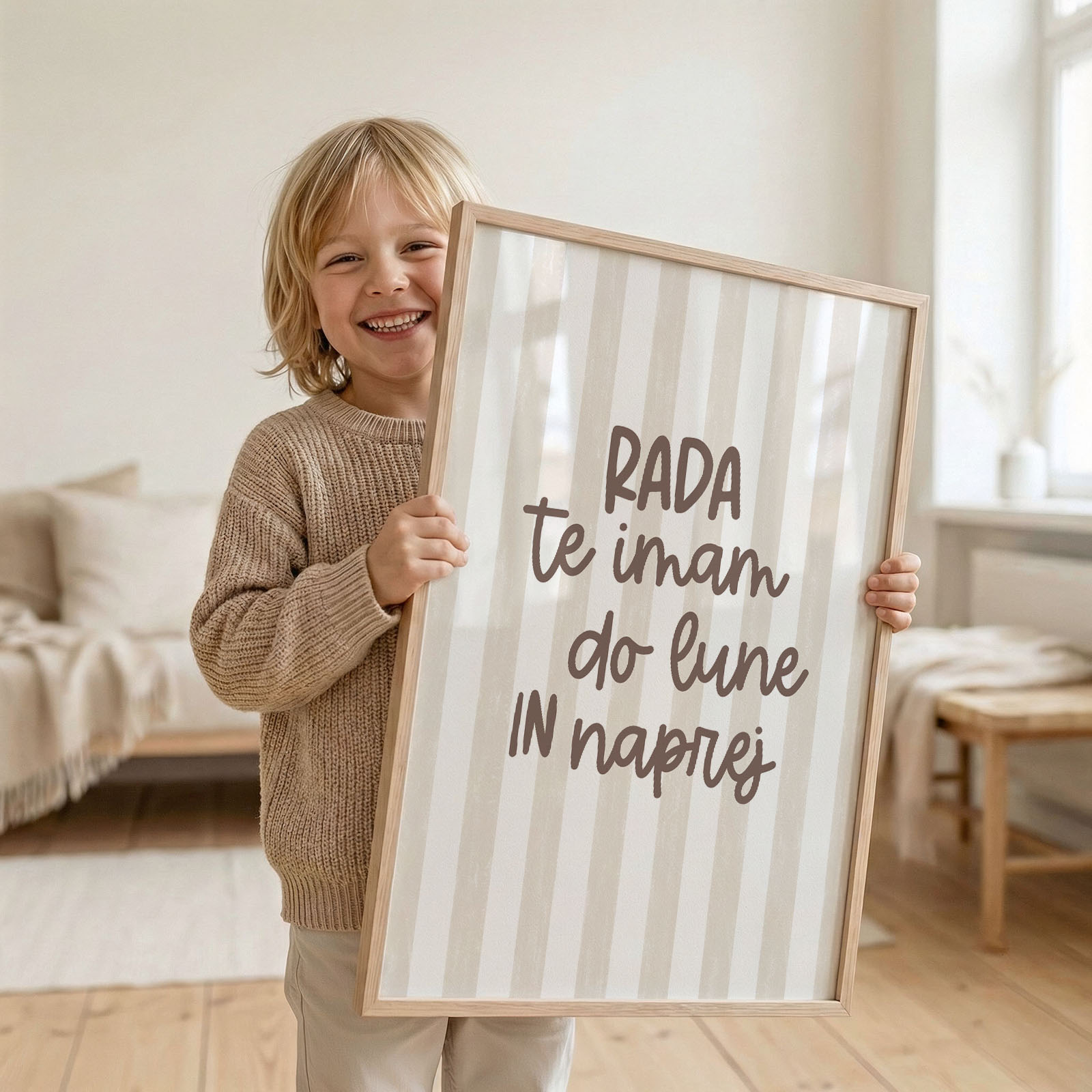 Dekorativni plakat za otroško sobo - Rada te imava... - slika 3