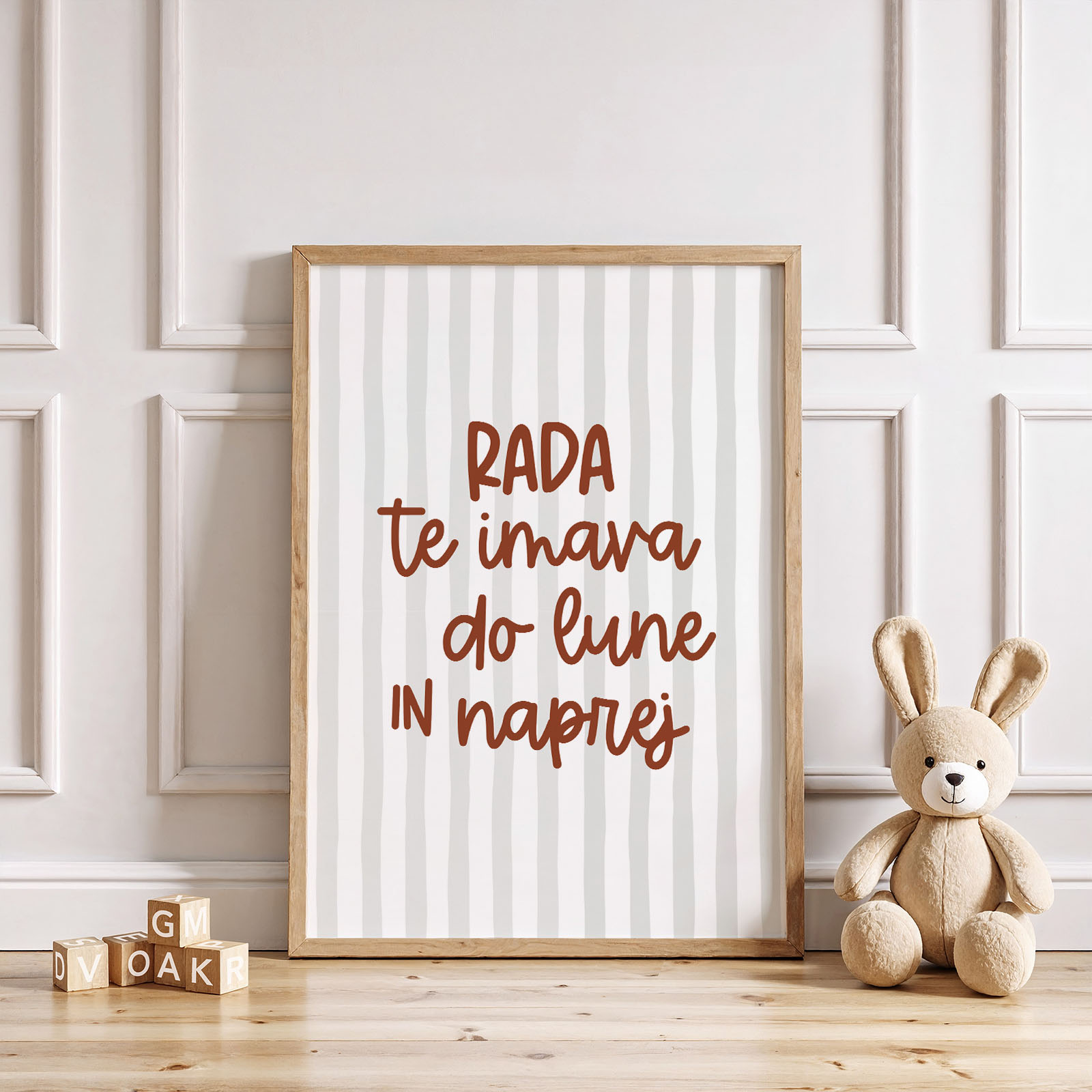 Dekorativni plakat za otroško sobo - Rada te imava... - slika 6