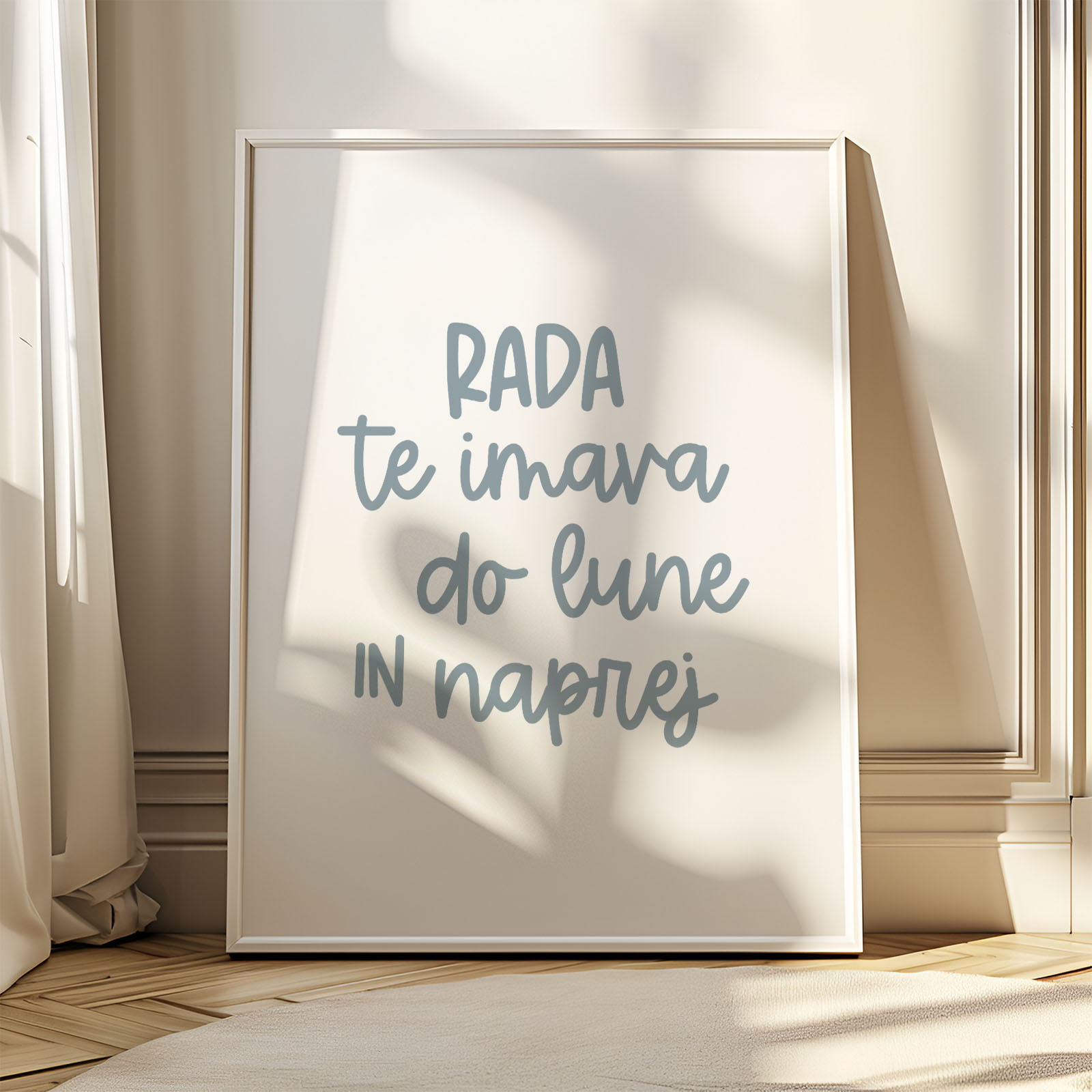 Dekorativni plakat za otroško sobo - Rada te imava... - slika 7