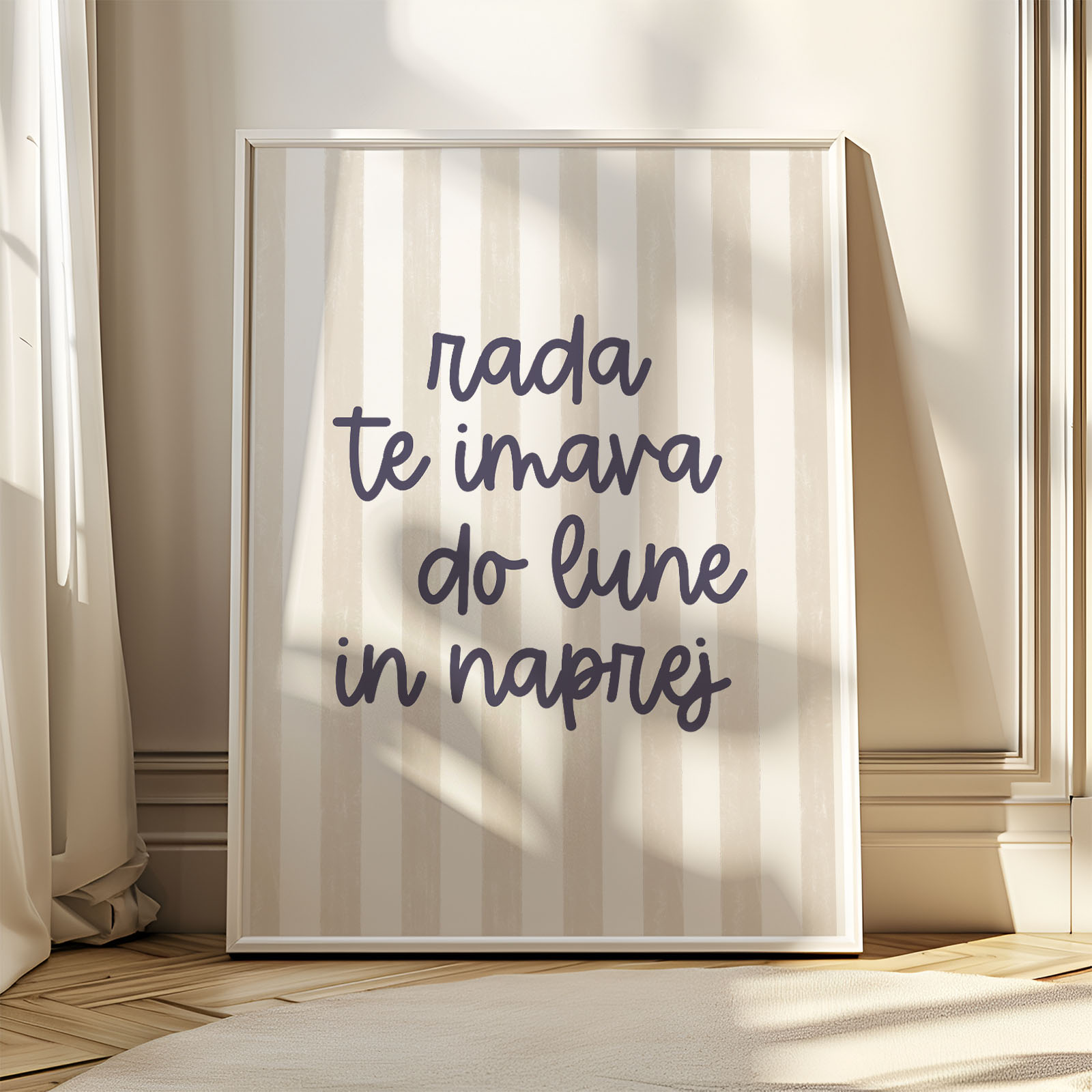 Dekorativni plakat z napisom za otroško sobo – nežen stenski napis