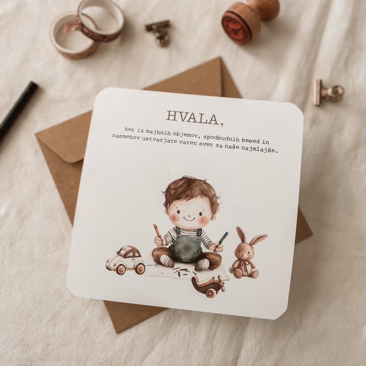 Čestitka za vzgojiteljico - Otrok