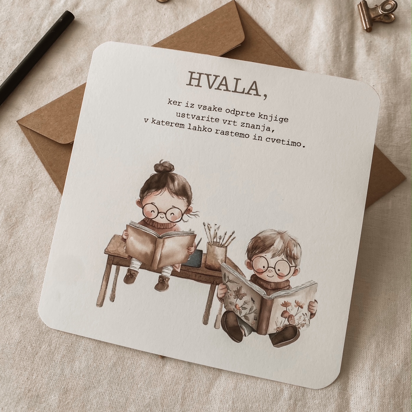 Čestitka za vzgojiteljico ali učiteljico - Pravljica