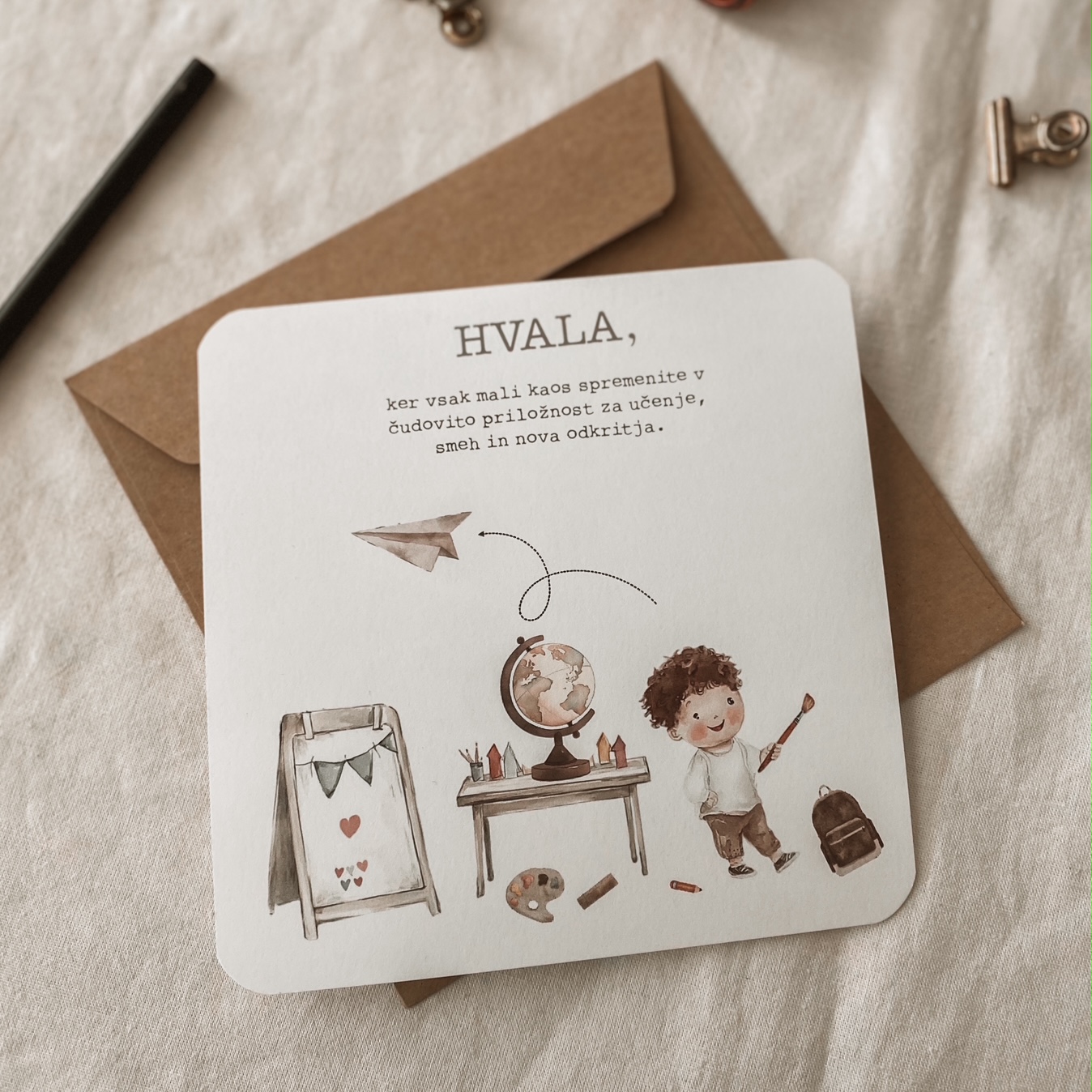 Čestitka za učiteljico - Učilnica