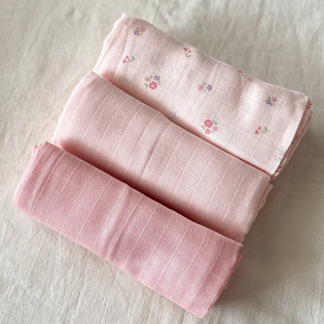 Komplet tetra pleničk - Roza cvetje