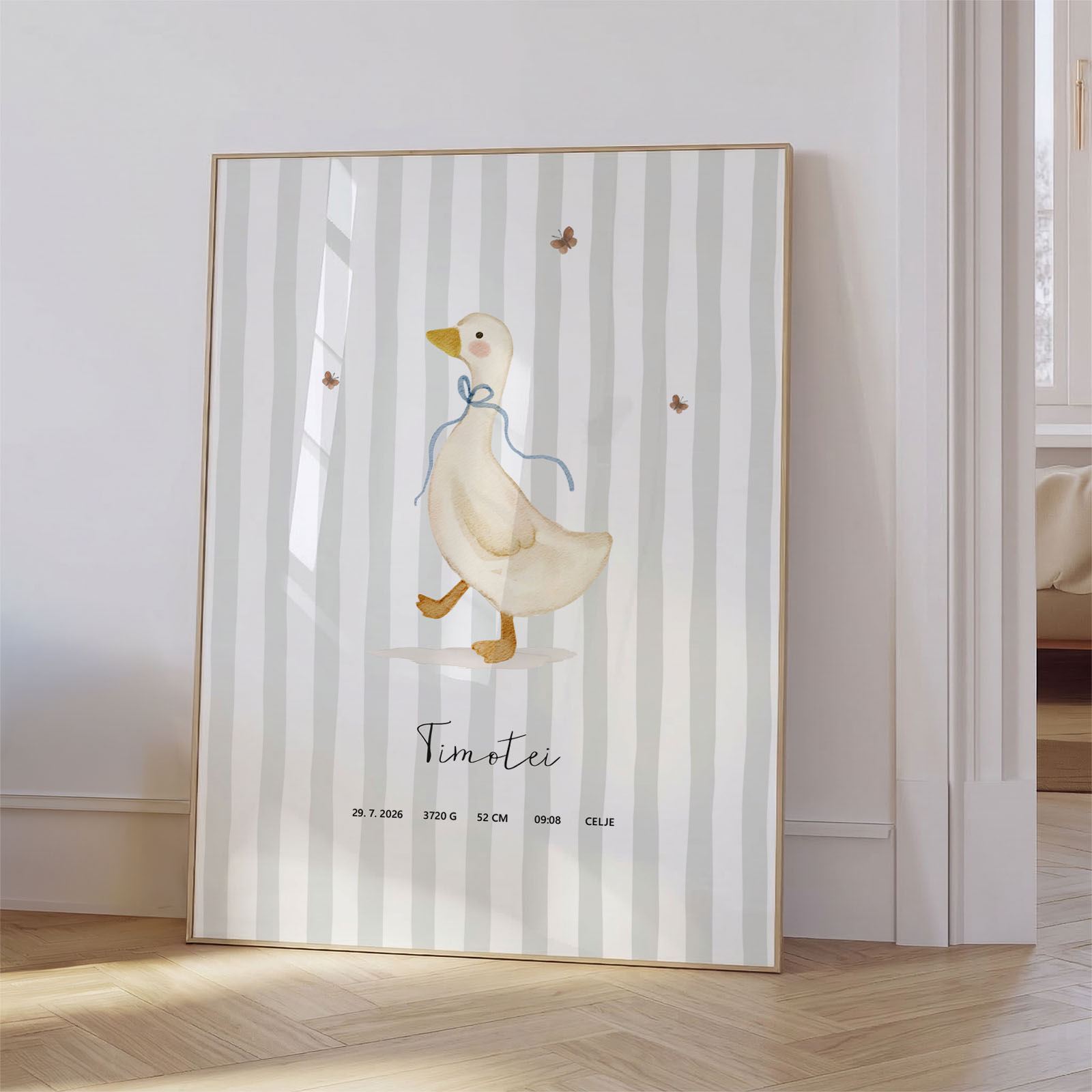 Plakat z rojstnimi podatki - Ljubka goska - slika 4