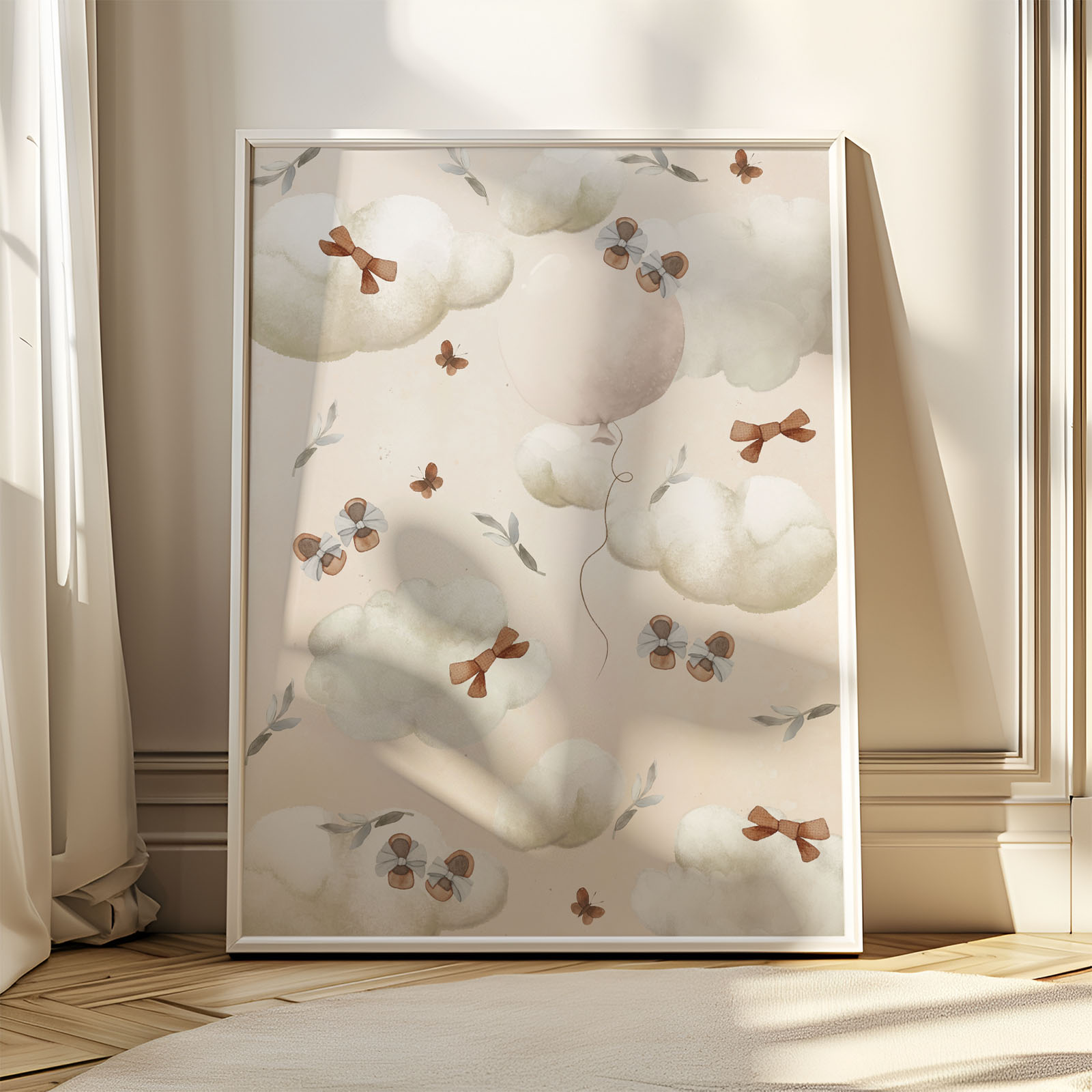 Dekorativni plakat za otroško sobo - Oblaki sanj