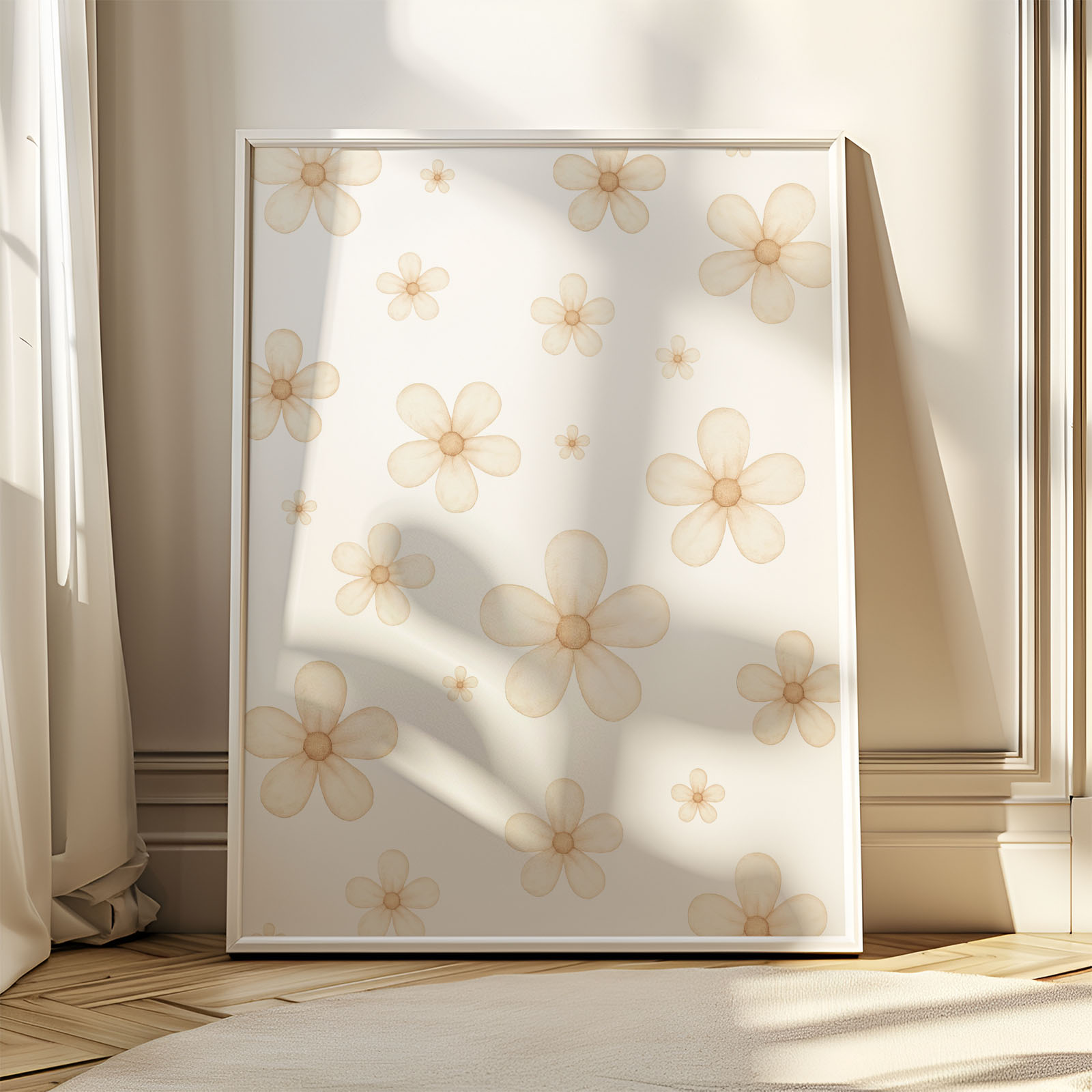 Dekorativni plakat za otroško sobo Marjetice - Vanja in lev