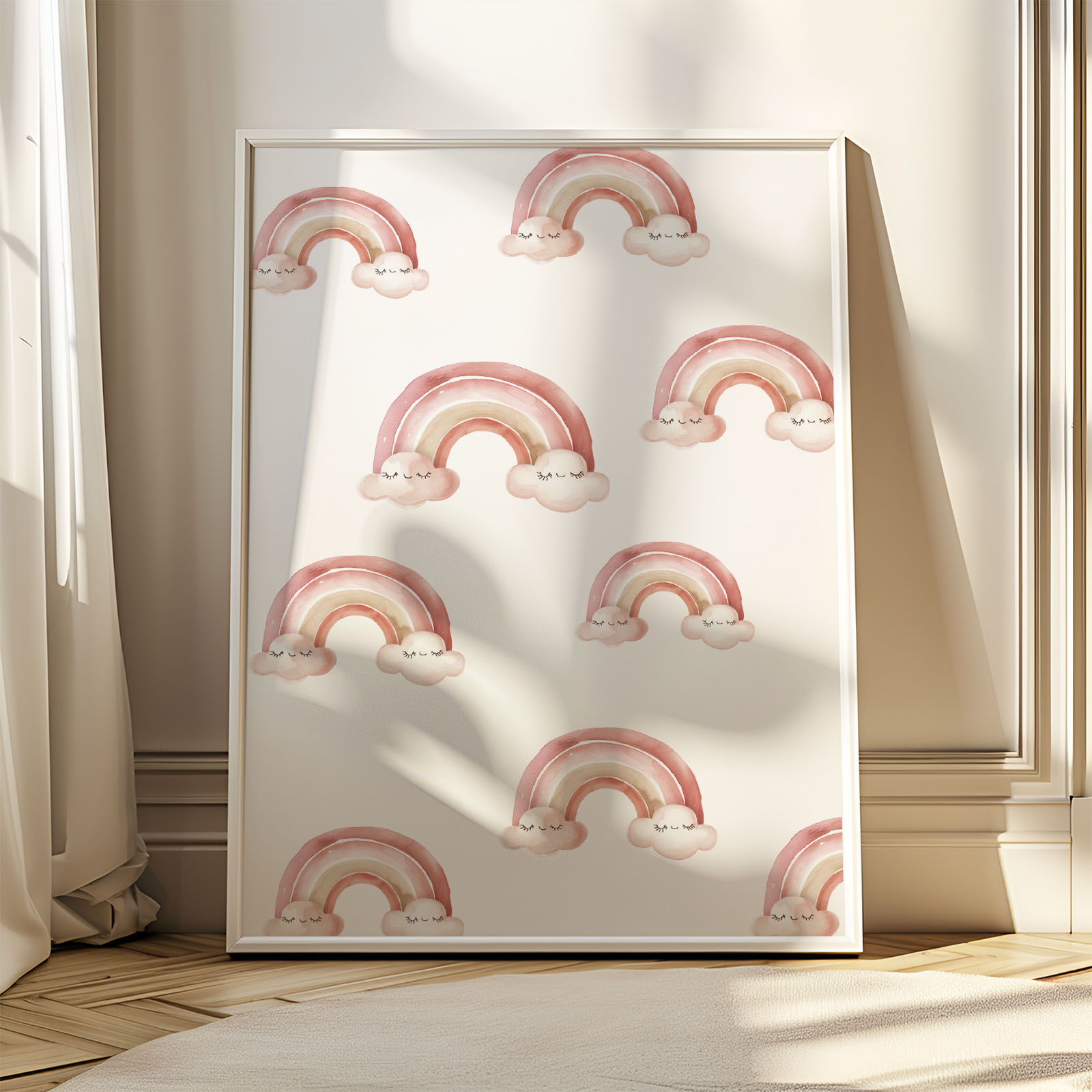 Dekorativni plakat z napisom za otroško sobo – nežen stenski napis - Vanja in lev