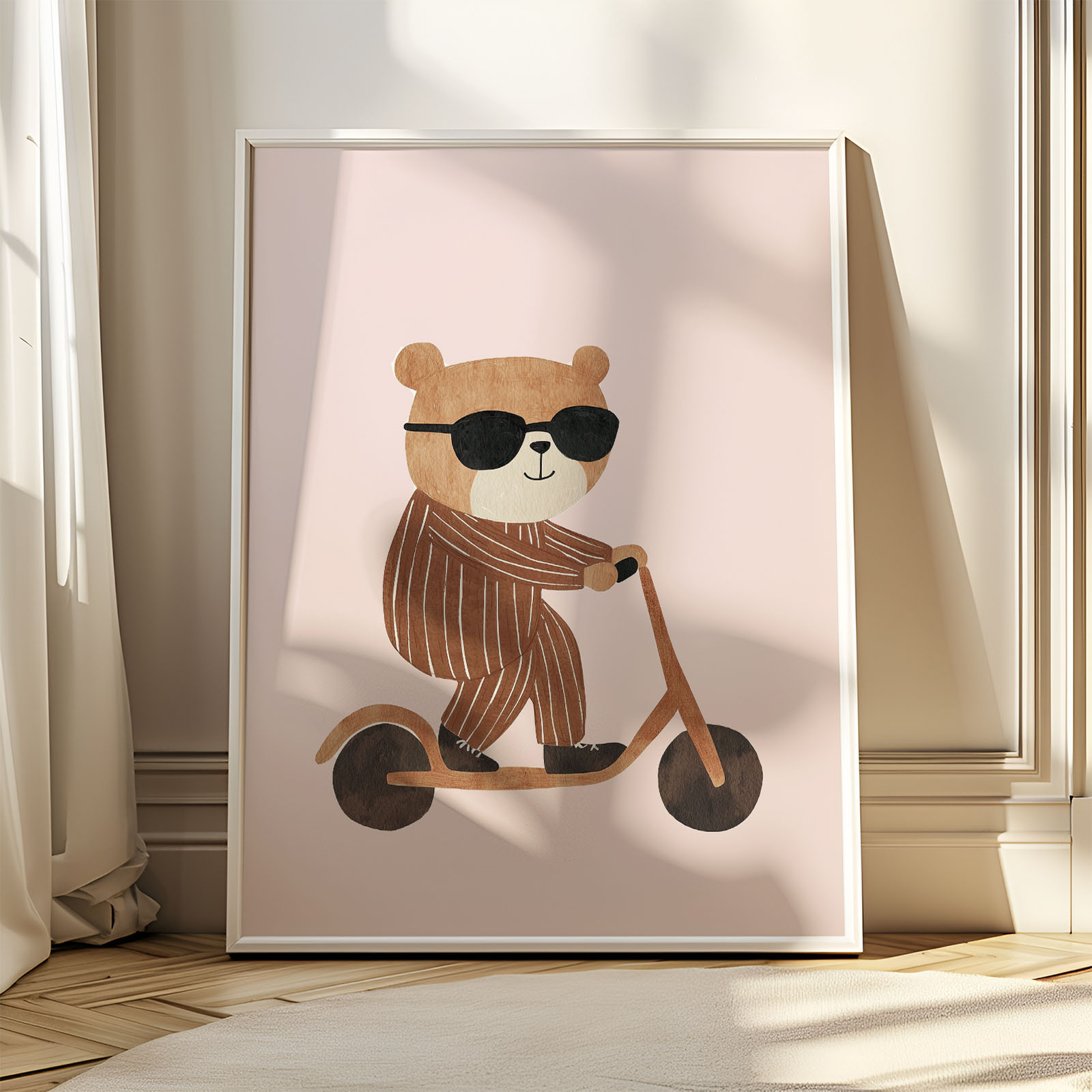 Dekorativni plakat z napisom za otroško sobo – nežen stenski napis - Vanja in lev