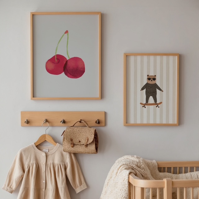 Dekorativni plakat za otroško sobo – nežen stenski dekor za otroke