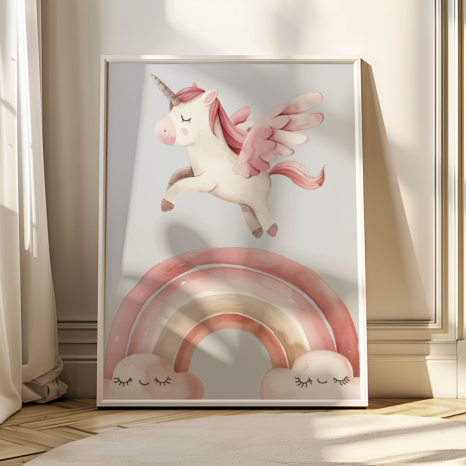 Dekorativni plakat za otroško sobo – nežen stenski dekor za otroke