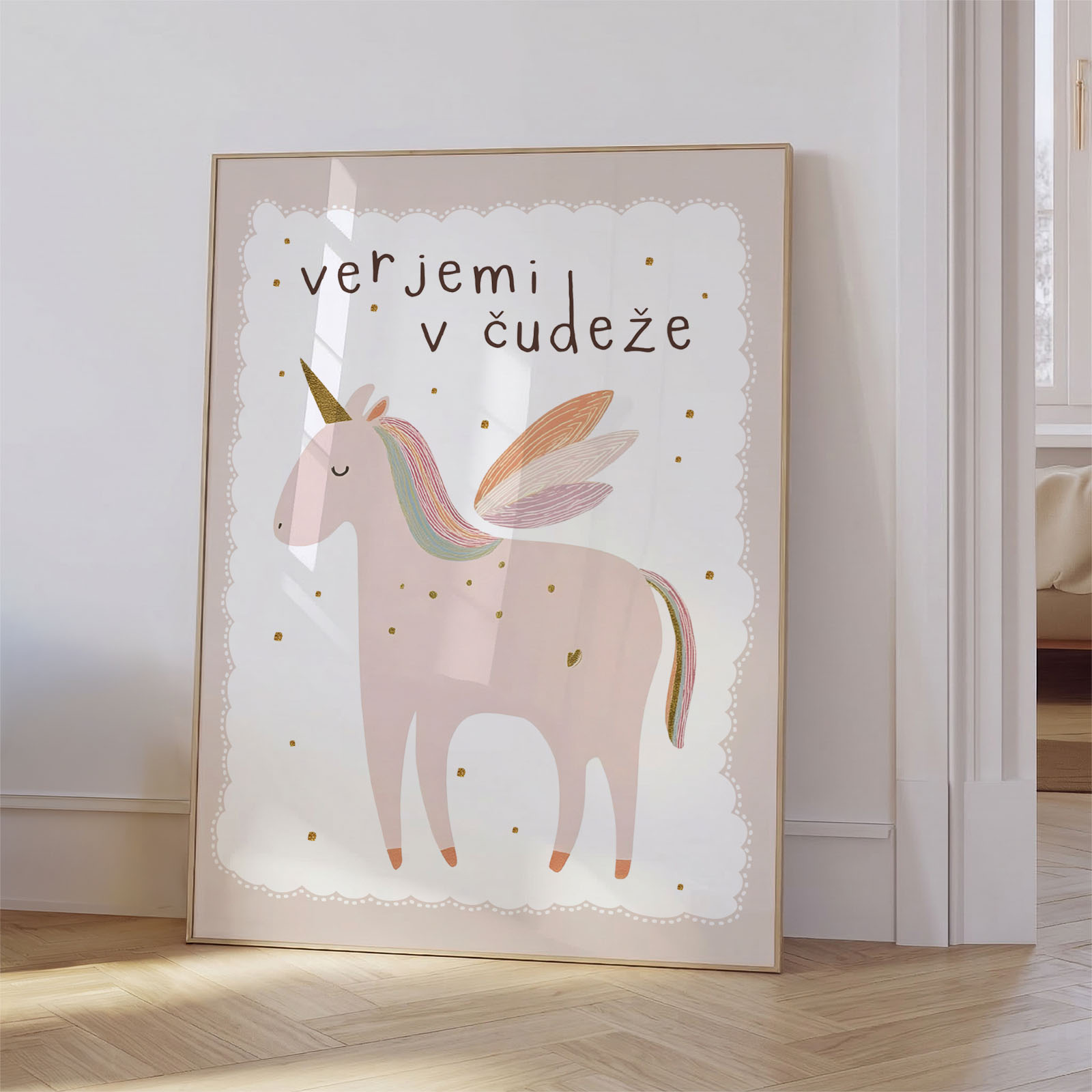 Dekorativni plakat za otroško sobo - Samorog