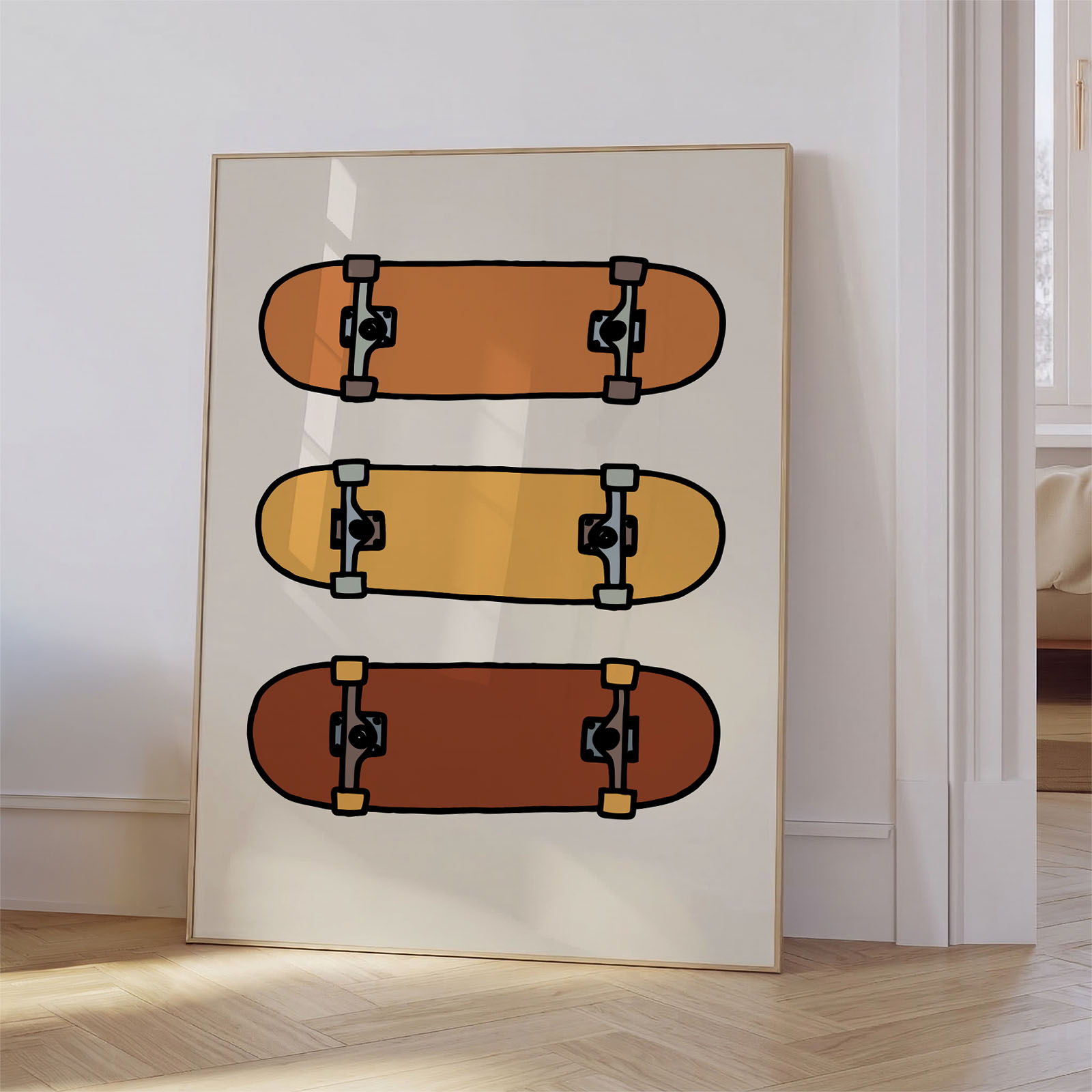 Dekorativni plakat za otroško sobo - Rolke komplet - slika 3