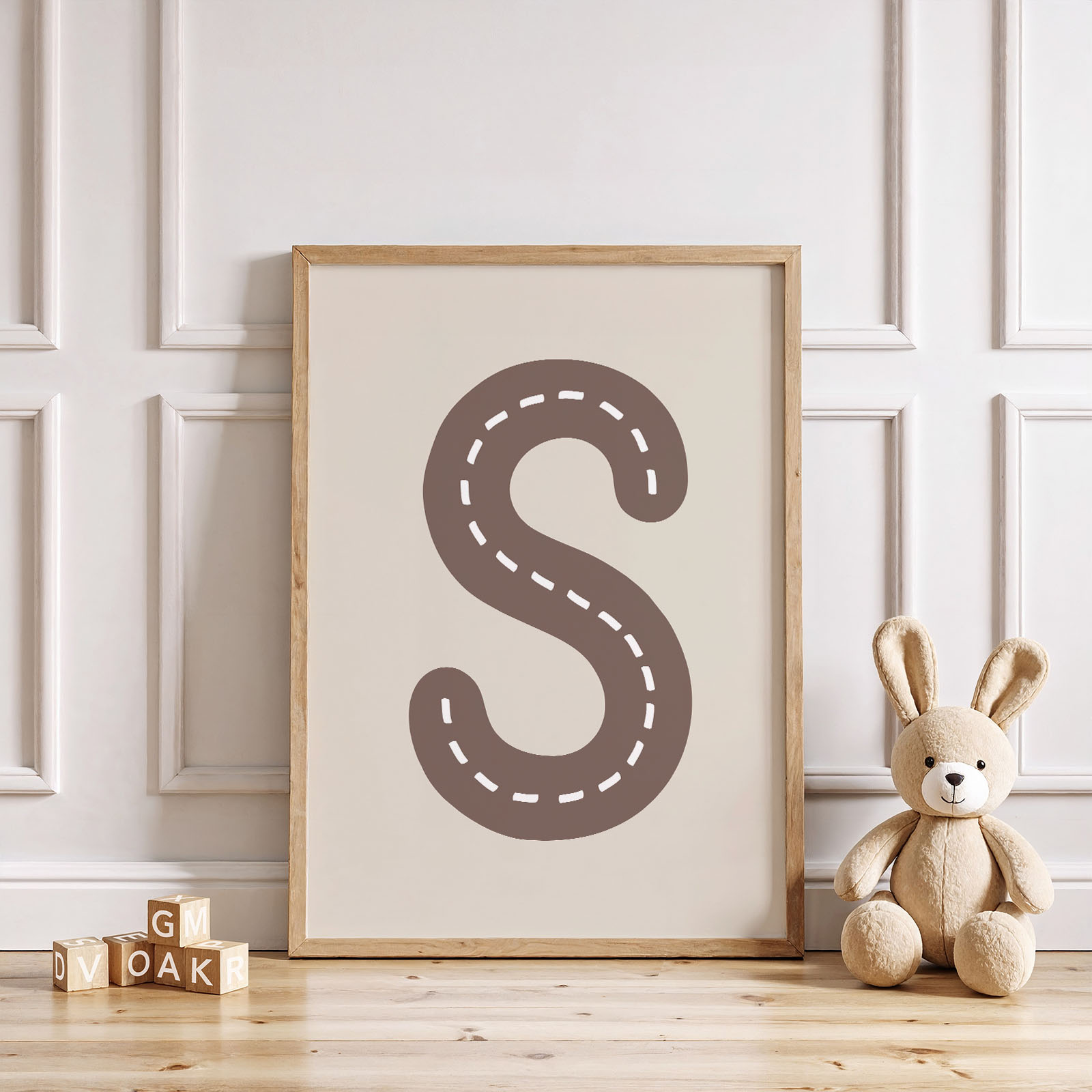 Plakat z inicialko za otroško sobo – Inicialka cesta - slika 4