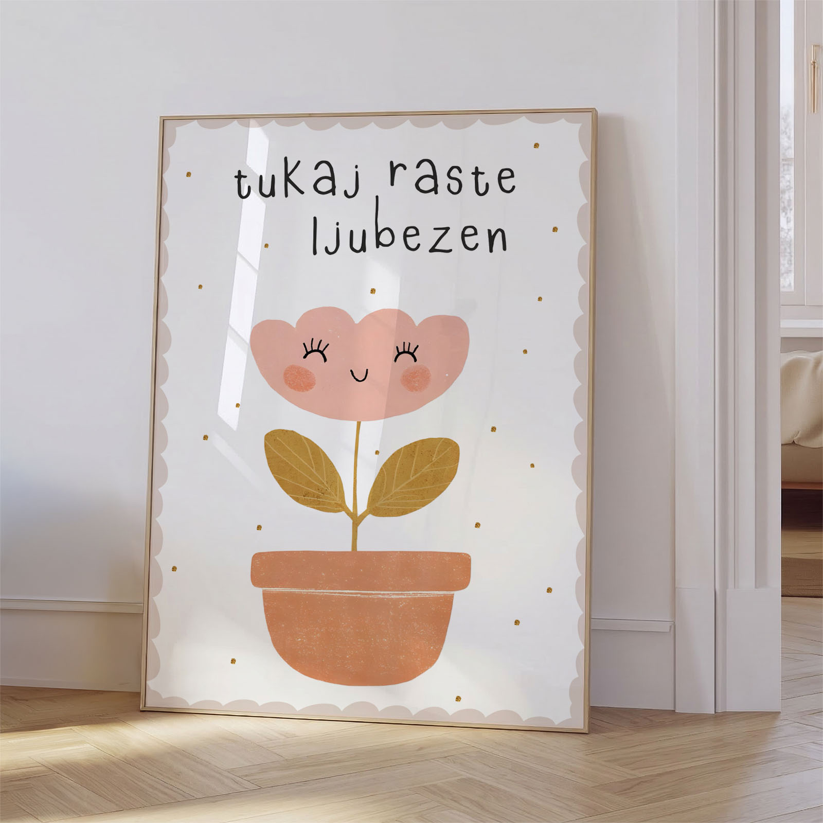 Dekorativni plakat za otroško sobo - Cvetoča ljubezen